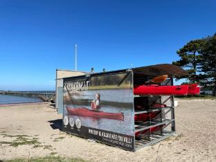 Modern Cottage with Deck in Sandskogen